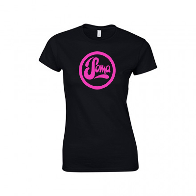 Ladies Black with Pink Logo